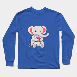 Cute Elephant Long Sleeve T-Shirt